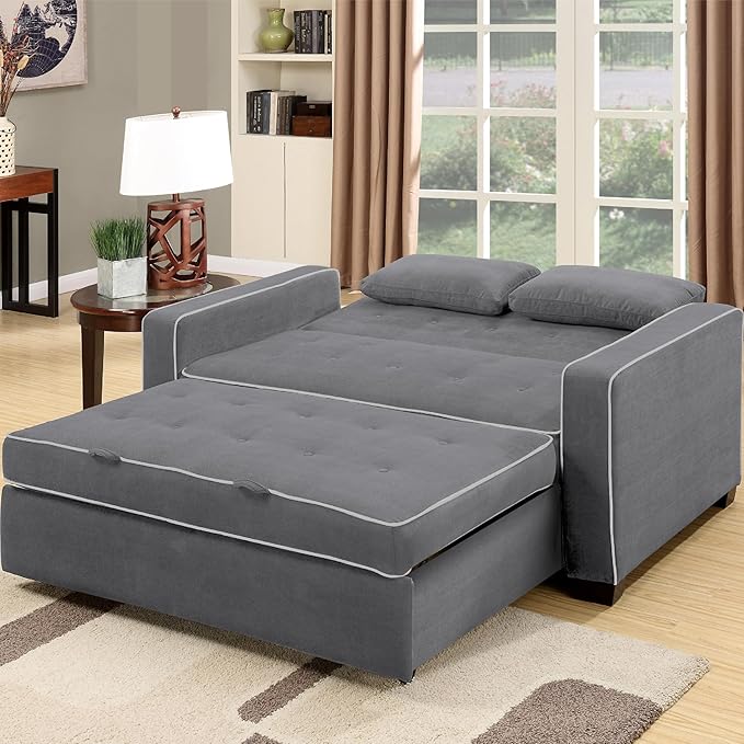 Serta Ainsley 72.6" Convertible Sleeper Sofa, Queen Size, Dreamcoil Comfort