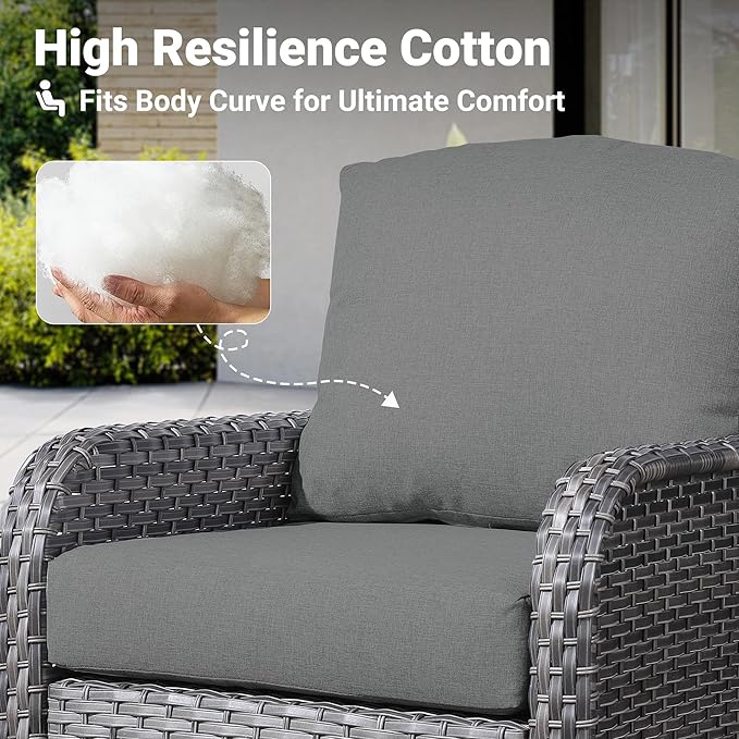 ovios 5-Piece Patio Furniture Set, Outdoor Wicker Sofa