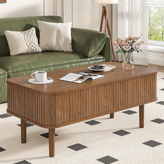 Fluted Lift Top Coffee Table