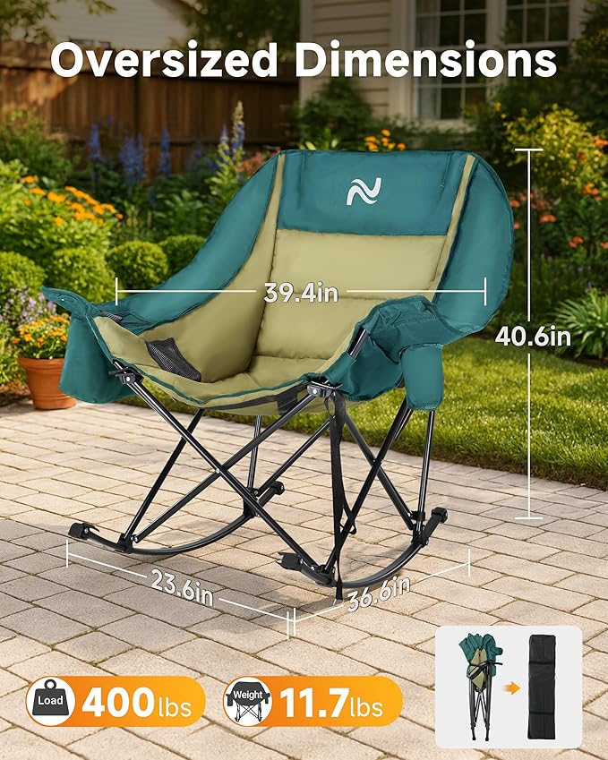 Slsy Oversized Rocking Camping Chair