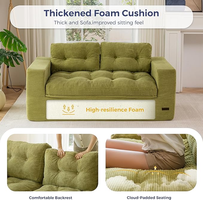 MAXYOYO 63" Loveseat Sofa Couch