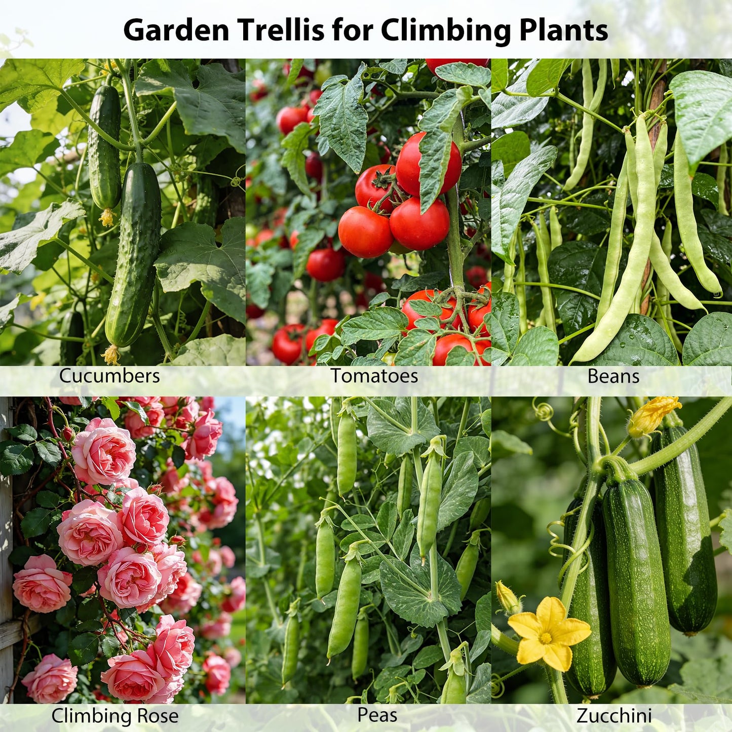 Miory Cucumber Trellis, 63" Tall U-Shape Trellis for Raised Bed, Garden Arch Trellis for Climbing Plants Outdoor, Plant Support for Vines, Steel with PE Coated (32" Lx32 Wx63 H)