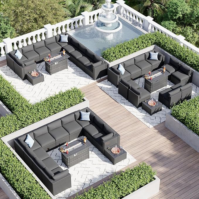 Aoxun 15 Piece Patio Furniture Set
