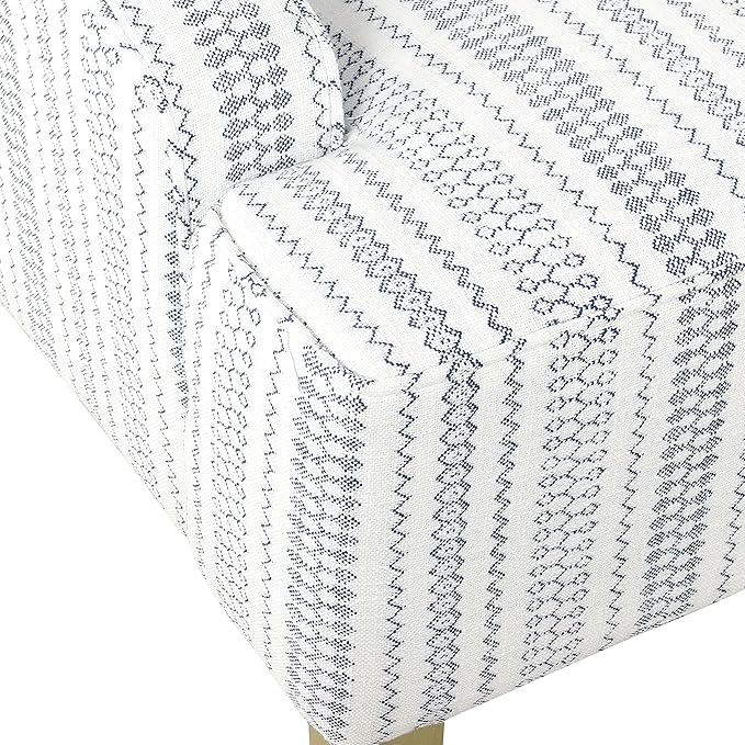 HomePop Swoop Arm Accent Chair, Ivory Stripe