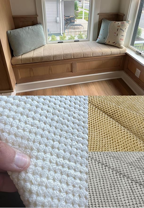 Custom Window Bench Seat Cushion Corduroy Soft Comfortable Customized Bay