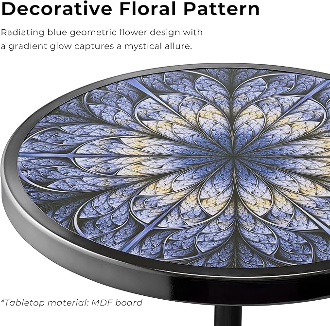 Homes: Inside + Out Halric Modern 24" Tall Round End Table