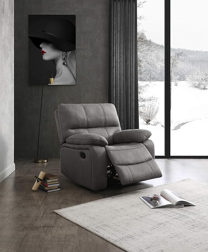 Betsy Furniture Microfiber Reclining Sofa Couch Set Living Room Set 8007