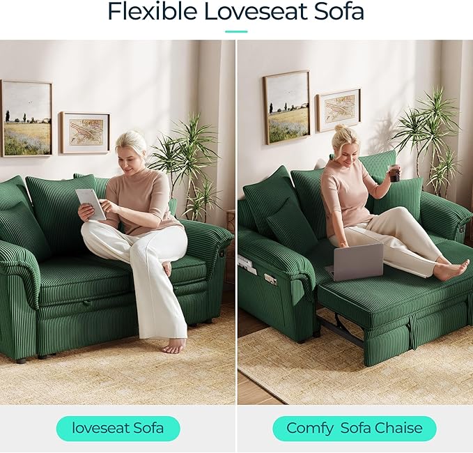 LINSY HOME Sectional Loveseat Sofa