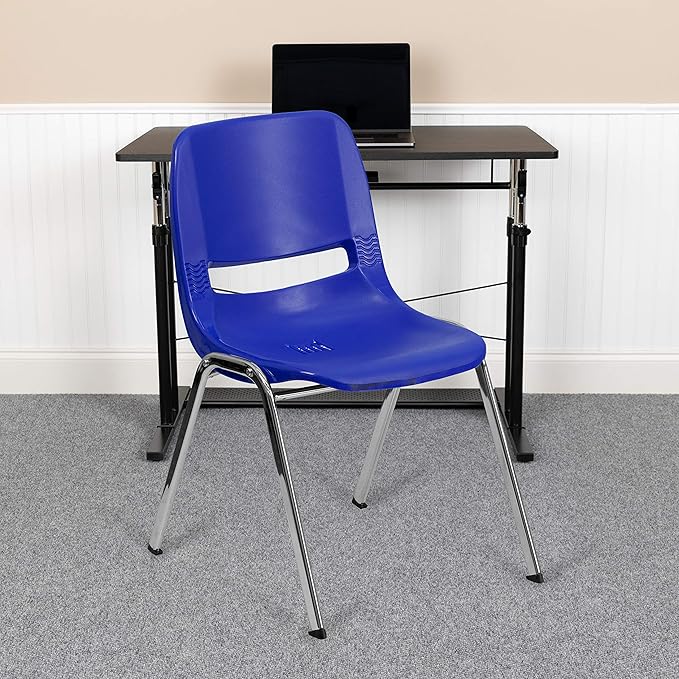Flash Furniture HERCULES Series 440 lb. Capacity Kid's Navy Ergonomic Shell