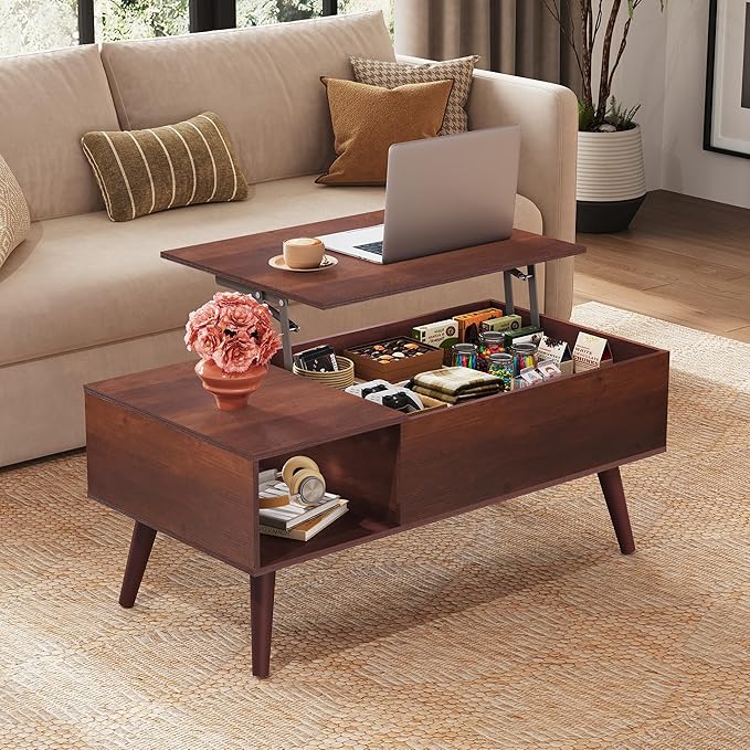 WLIVE Coffee Table for Living Room, Lift Top Coffee Table