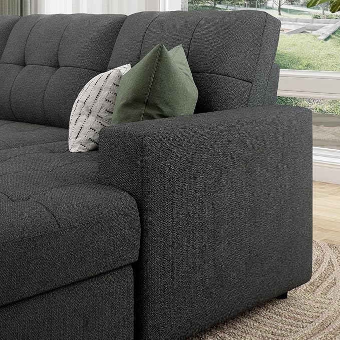 HONBAY Sectional Sleeper Sofa Pull Out Bed