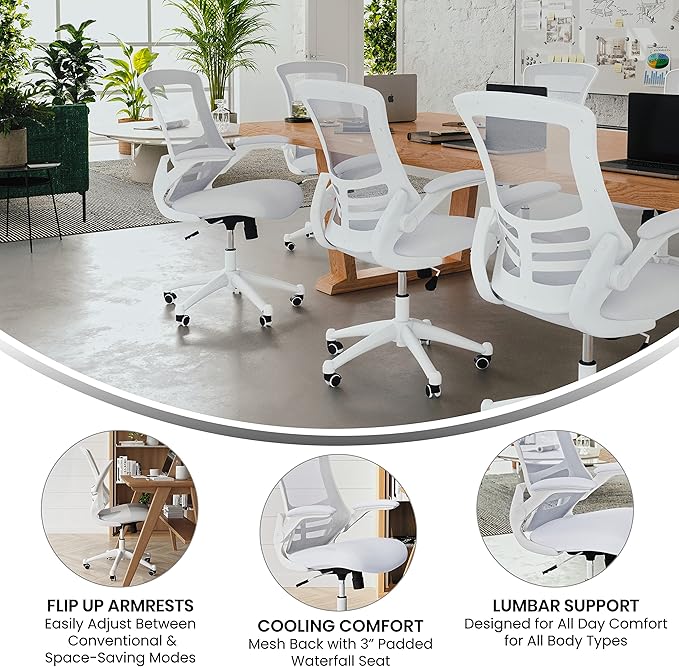 Flash Furniture Kelista Mid-Back Swivel Office Chair