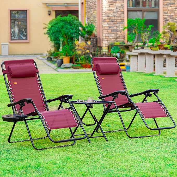 Outsunny Zero Gravity Chair Set