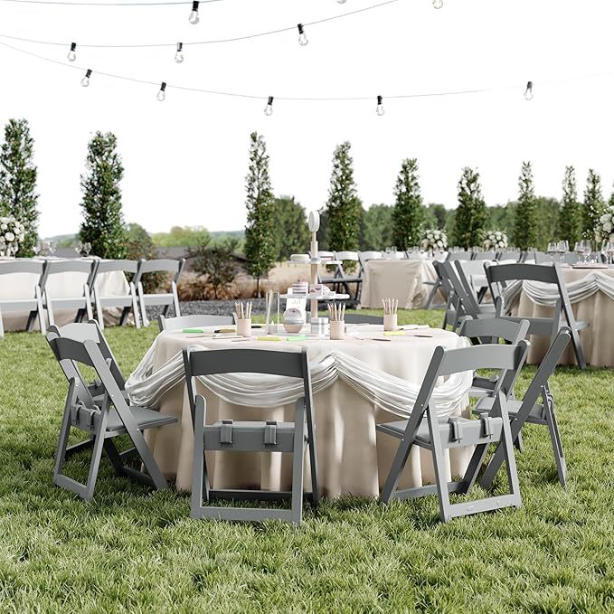 Flash Furniture Hercules Set of 10 Kids Gray Resin Folding Chair