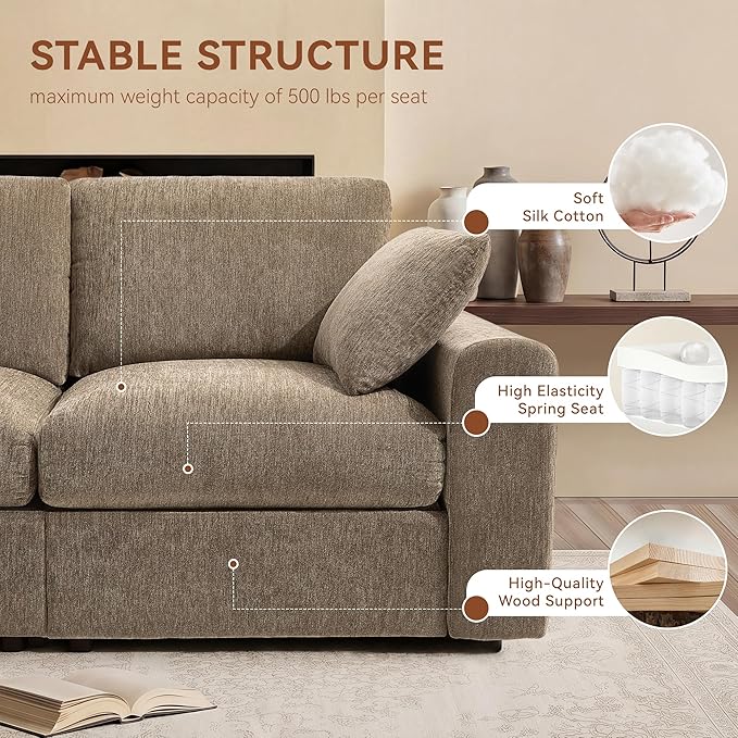 Ihanherry 141" Oversized Cloud Sectional Couches