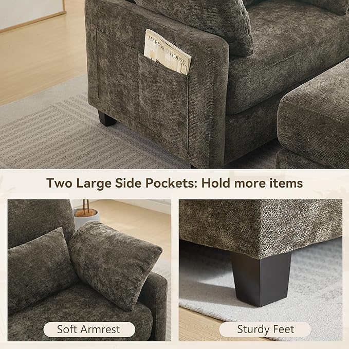 WUTUTUEE 57.5" Oversized Chaise Lounge