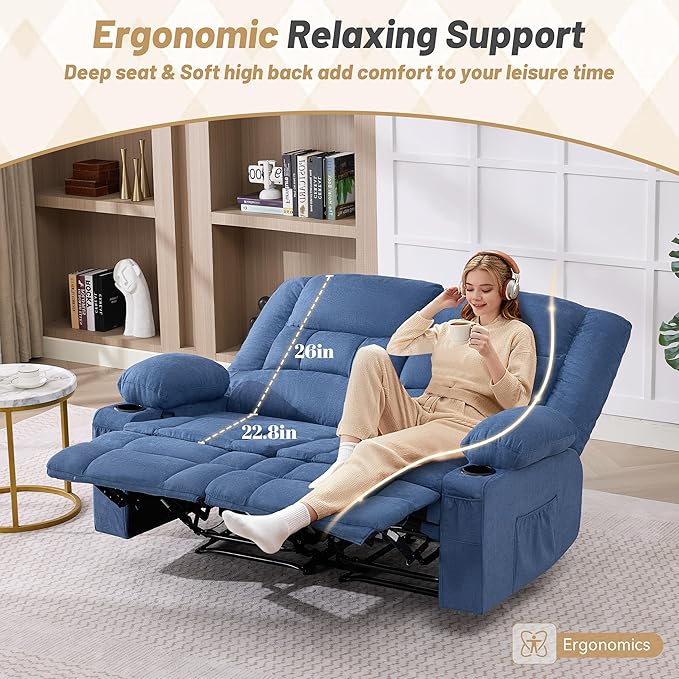 Loveseat Recliner Sofa, Big Large Reclining Sofa
