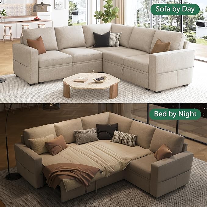 HONBAY Modular Sectional Sleeper Sofa