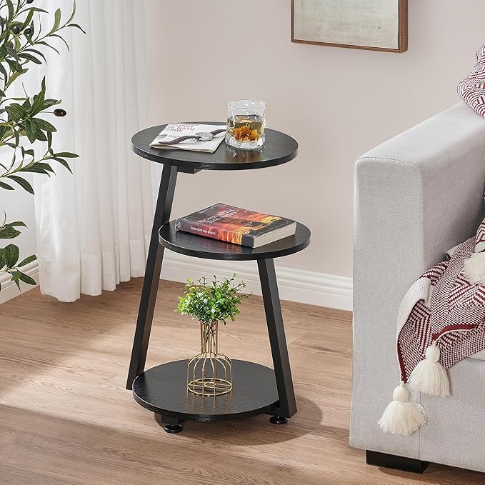 BEWISHOME Round End Table Side Table