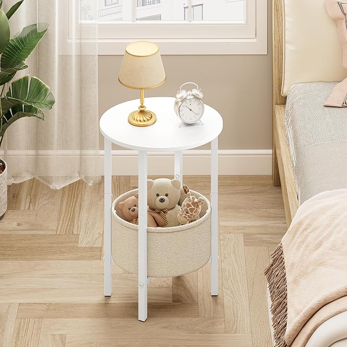 Vagusicc Round Side Table End Table