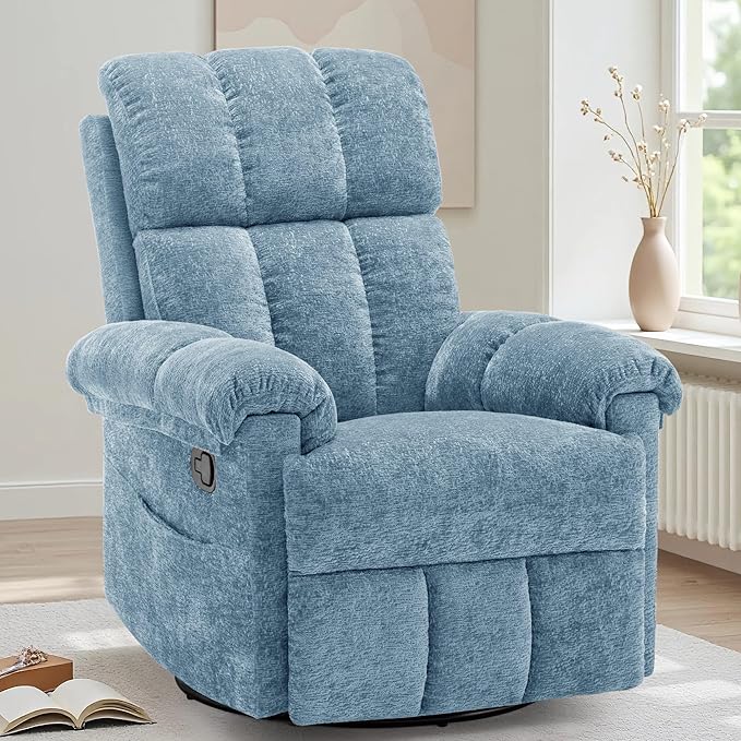 Korser Recliner Chair, Swivel Rocker Recliner Chair