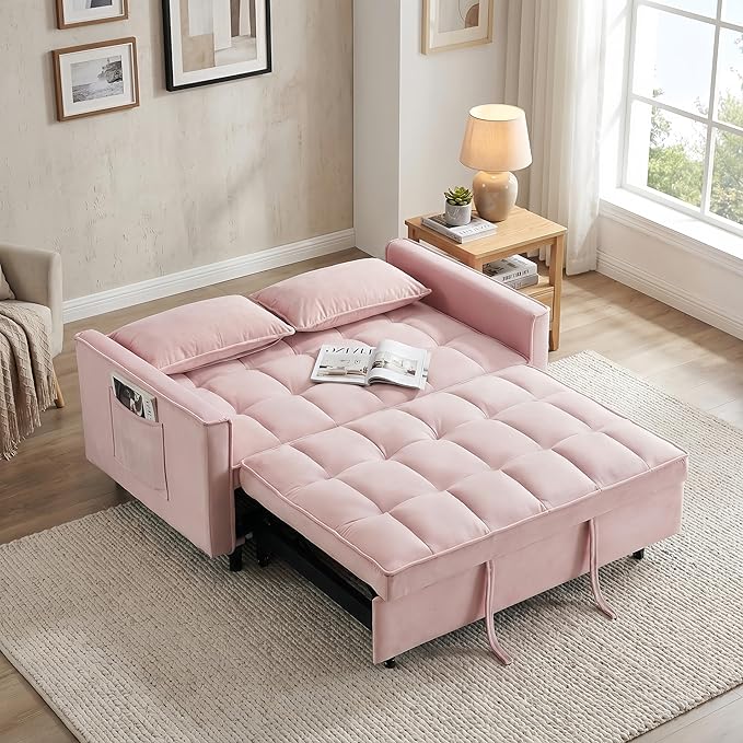 3 in 1 Convertible Sofa Bed, Loveseat Sleeper Sofa