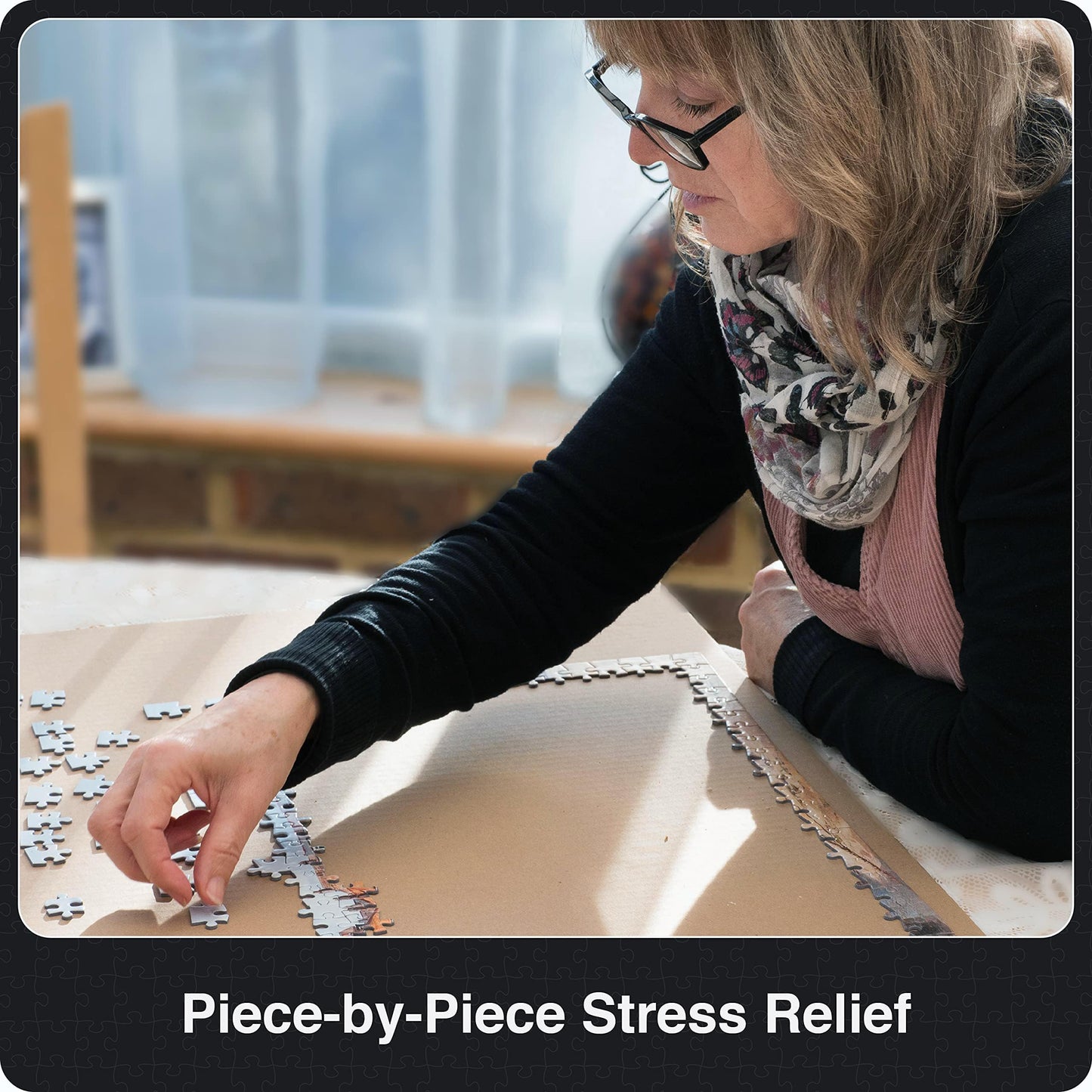 A2PLAY Solar System Space Puzzle for Adults, 1000 Piece Jigsaw Puzzle & Bonus Space Fact Poster, Premium Materials, 27.5 x 19.7 in