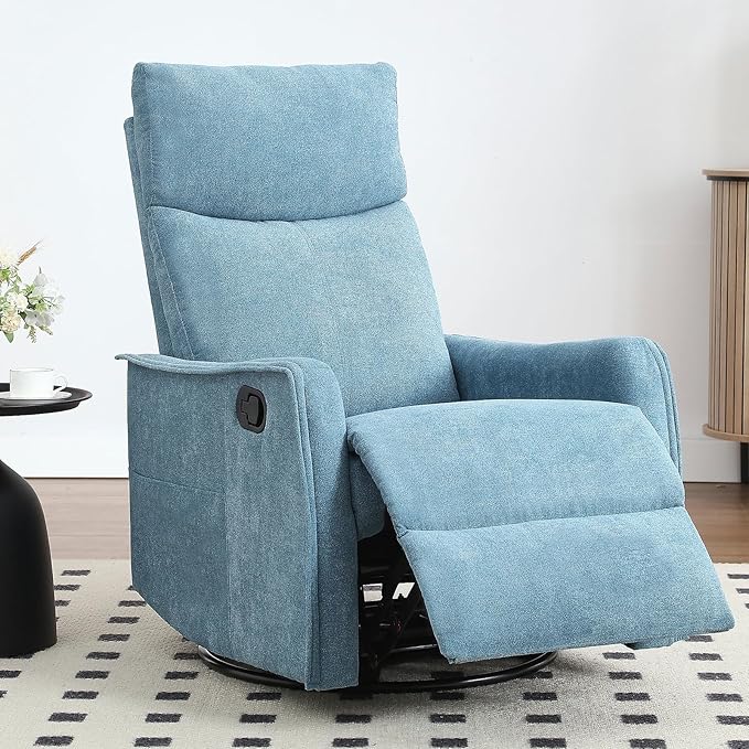 Trustyue Swivel Rocker Recliner Chair, 360° Swivel Recliner