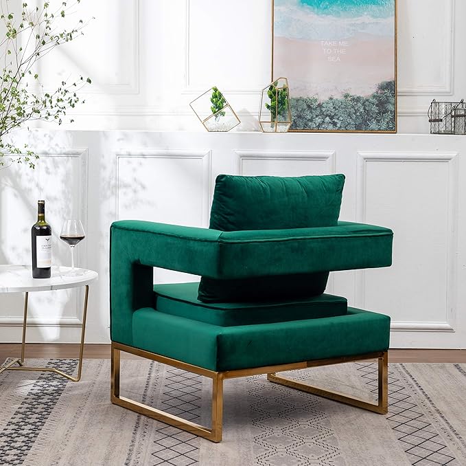 Roundhill Furniture Lenola Upholstered Accent Arm Chair