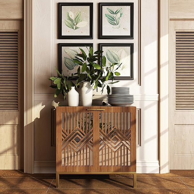 COZAYH 2 Door Accent Cabinet, Wood Sideboard Storage Furniture