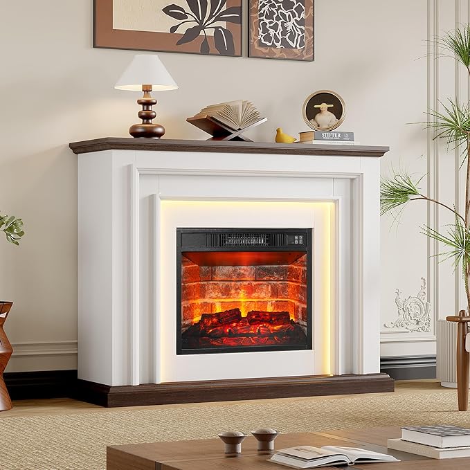 44" LED Lights Electric Fireplace