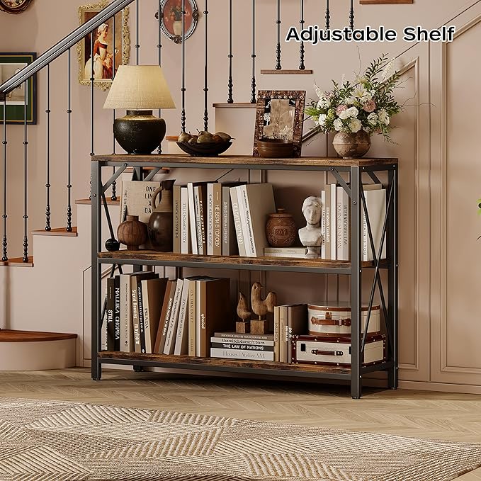 Homeiju Entry Table 40" Width, 3-Tier Entryway Table
