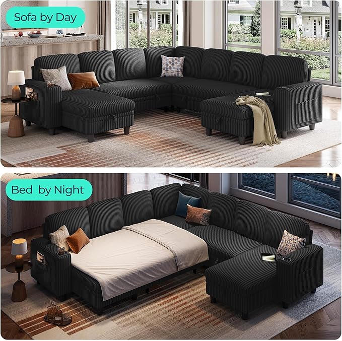 LINSY HOME Sectional Sleeper Sofa