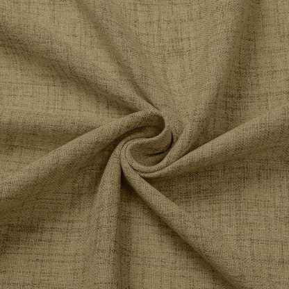 Tollpiz Short Linen Tier Curtains Rod Pocket Semi Sheer Half Kitchen Curtain Burlap Light Filtering Thick Linen Drapes for Bathroom, 30 x 24 inches Long, Taupe, Set of 2 Panels