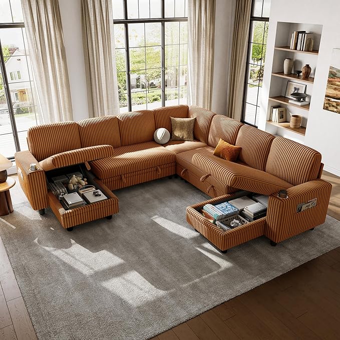 LINSY HOME Sectional Sleeper Sofa