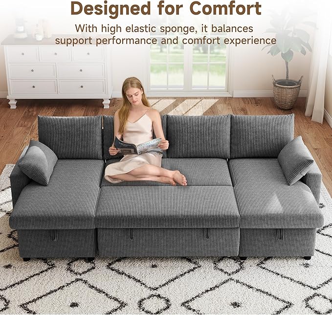 Sofa Bed, Apartment and Sunroom, Dark Gray