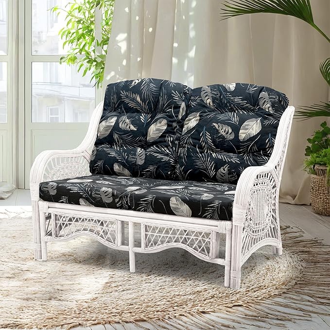 Malibu Lounge Loveseat Sofa Natural Rattan Wicker Handmade Design