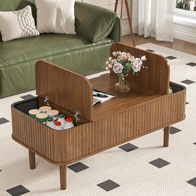 Fluted Lift Top Coffee Table
