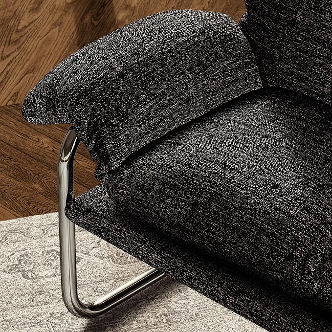 Modway Ansel Boucle Accent Chair in Charcoal