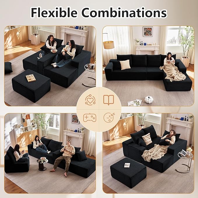 135" Cloud Sectional Couch