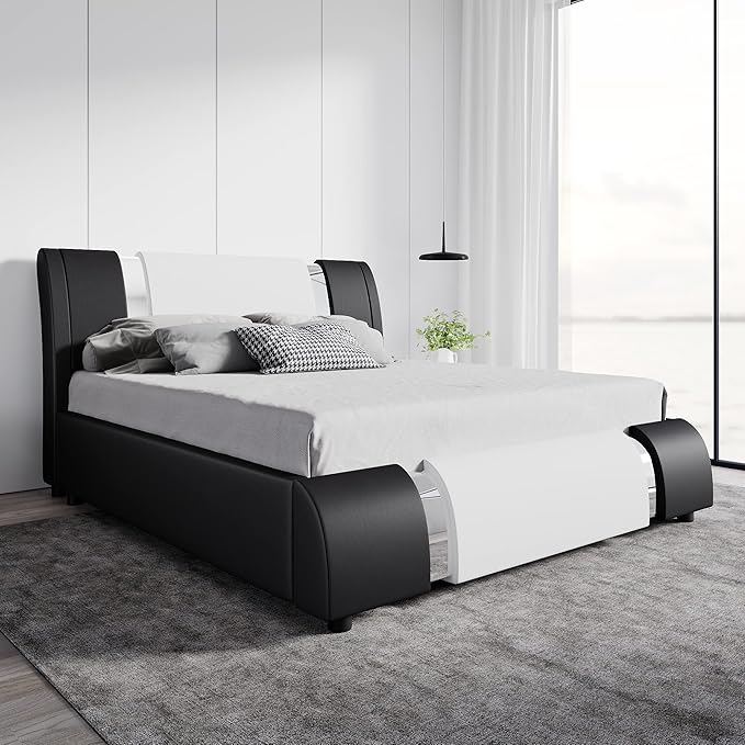 SHA CERLIN Queen Platform Bed Frame