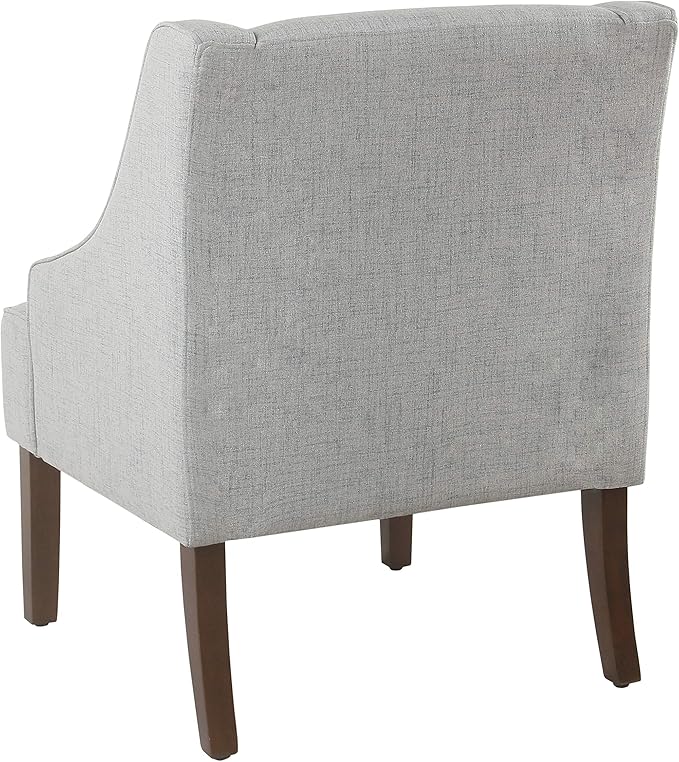 HomePop Swoop Arm Living-Room-Chairs, Soft Dove Gray