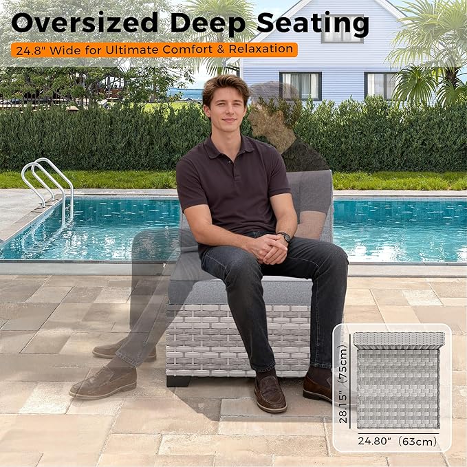 8-Seat Outdoor Wicker Patio Furniture Set