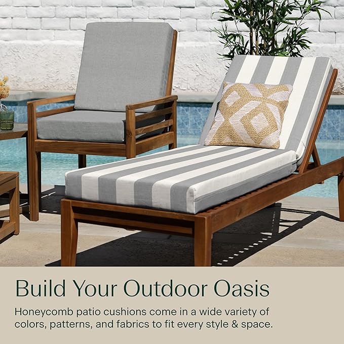 Honeycomb Outdoor Chaise Lounge Cushion