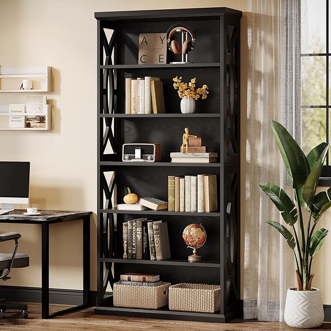 Tribesigns 6-Tier Bookshelf, 71 Inches Tall Freestanding Bookcase, Large