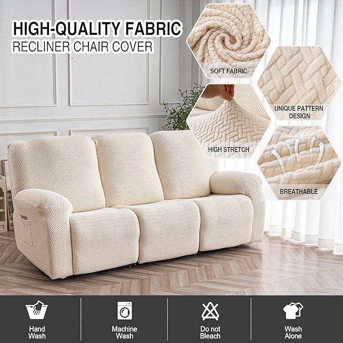 Genina Recliner Sofa Cover Stretch Couch Covers, Sofa Slipcover