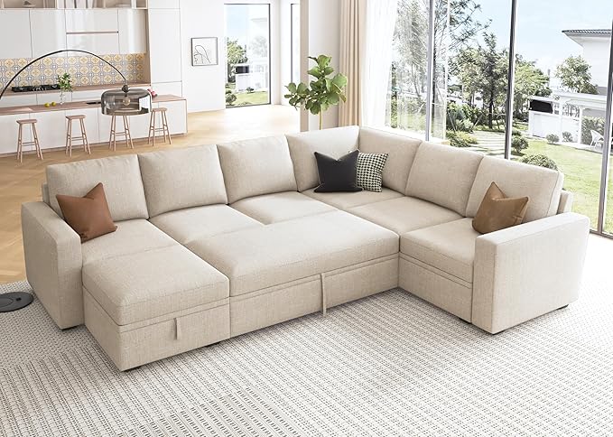 HONBAY Modular Sectional Sleeper Sofa