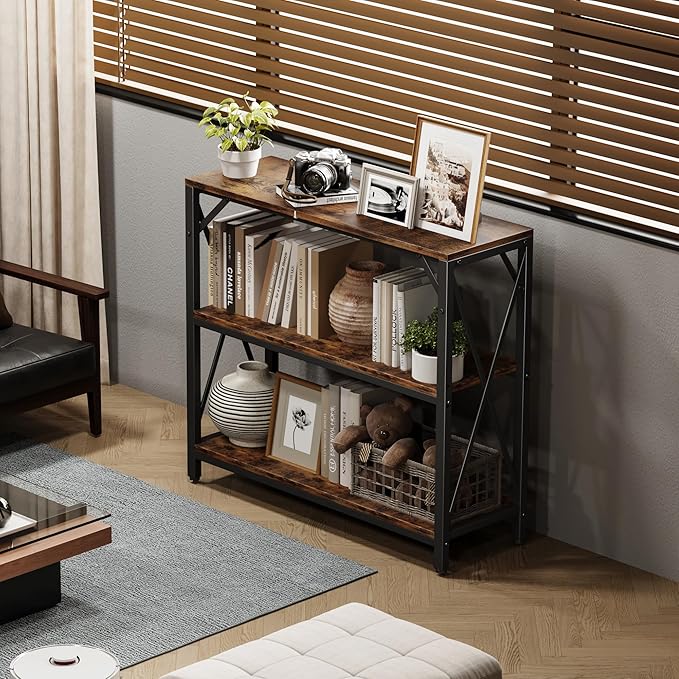 Homeiju Console Table 31.5" Width, 3-Tier Entryway Table