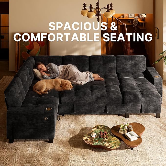 Marsail 110" Sectional Sleeper Sofa