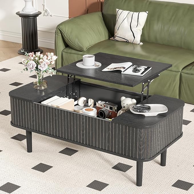 Fluted Lift Top Coffee Table